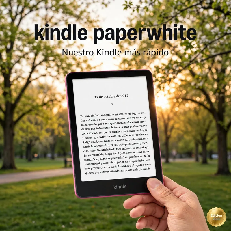 Kindle Paperwhite (16 GB) de Amazon (modelo de 2026) · Frambuesa · 7" sin reflejos